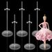 OEM Dailygoods - Verstelbare poppenstandaard - 6 stuks poppendisplayhouders - Transparante mini-poppenstandaards - Poppenaccessoires - Hoogte 26 cm - Duurzaam acryl - Poppenhouder