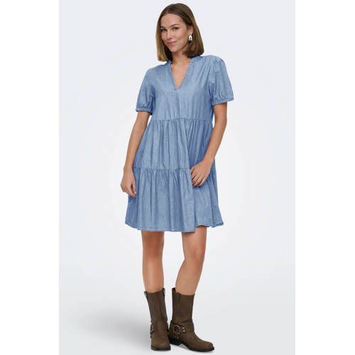 ONLY korte jurk blauw