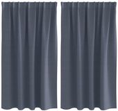 vidaXL Blackout Gordijnen met Ringen 2 stuks Antraciet 140 x 140 cm