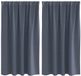 vidaXL Blackout Gordijnen met Ringen 2 stuks Antraciet 140 x 140 cm