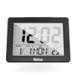 MEBUS Digitalwecker mit großem Display und Temperaturanzeige, gut lesbar, Snooze, Beleuchtung per Knopfdruck/Klatschen/Schnipsen, Thermometer, Datum, Farbe: Schwarz, Modell: 25739