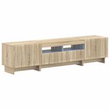 vidaXL 3-delige LED TV-kast EDE Sonoma Eiken Bewerkt hout