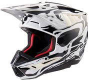 Alpinestars S-M5 Casque de motocross ECE 22.05 Taille XS Gris/Noir