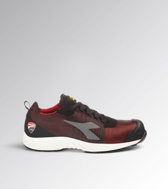 Diadora FLY MOTOR MTX LOW S1PL Werk Schoenen Rood/Wit Maat 48