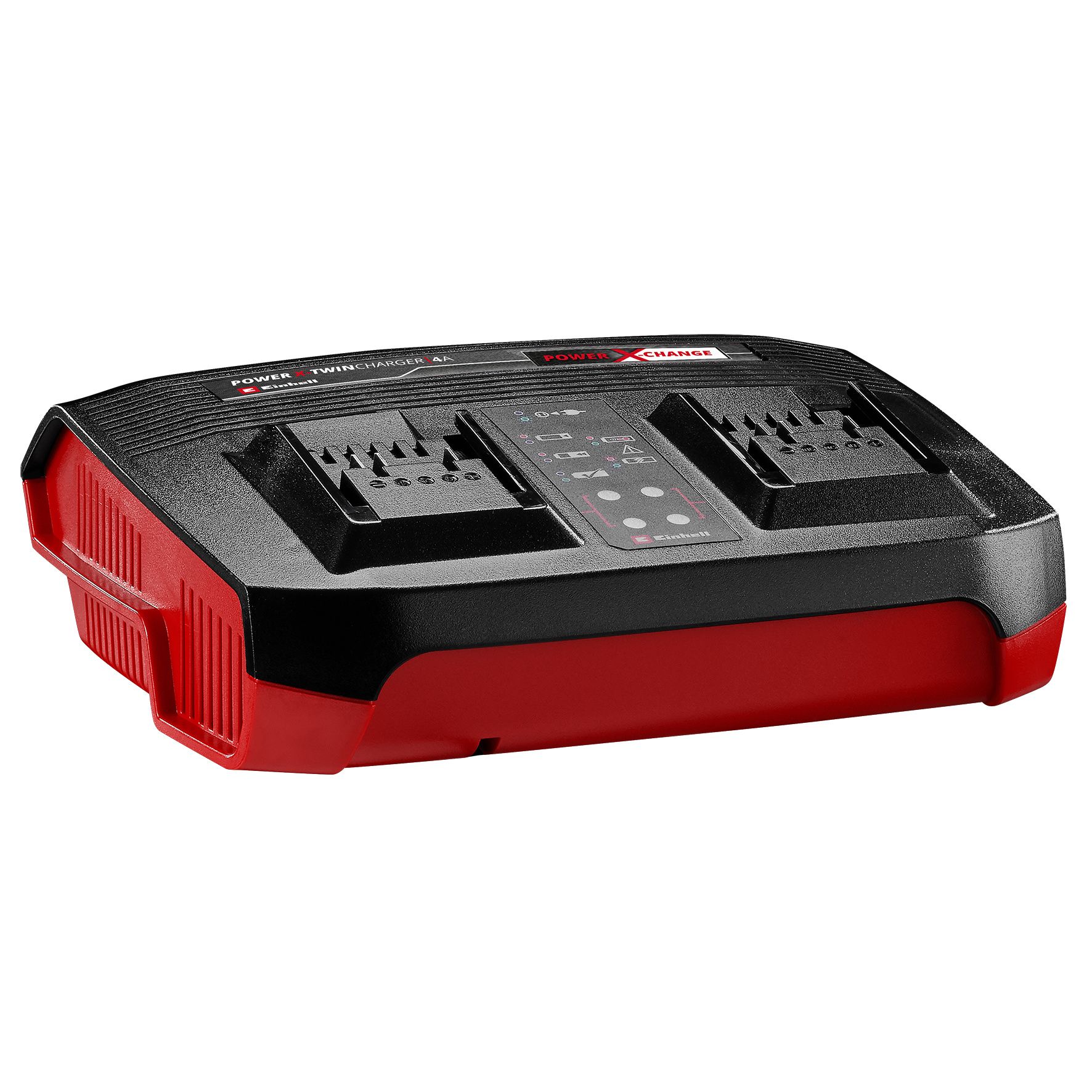 Einhell DUO-lader - Power X-Change - 18 V - Laadstroom 4A - Geïntegreerde wandhouder - Geschikt voor alle Power X-Change Accu's