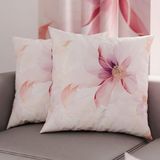 PETTI Artigiani Italiani - Paar kussenslopen 50 x 50 cm van microvezel, decoratief kussen voor slaapkamer, bank, woonkamer, set van 2 kussenslopen, bloemenpatroon 8, 100% Made in Italy