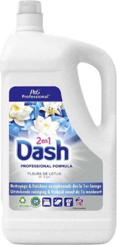 Dash Professional 2in1 Lotus & Lelie Vloeibaar Wasmiddel - 4.95l (110 wasbeurten)