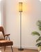Lampe sur pied avec abat-jour en tissu, base en marbre, douille E27, 6W LED, 160 cm