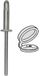 Restagraf Klinknagels voor kentekenplaat, 0 tot 6,3 mm dik, 17,5 mm lengte, wit, 200 stuks