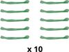 Toorx Fitness Bandes de résistance - Set de 10 pièces - Moyen - 30 cm - Vert