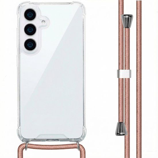 imoshion Hoesje - Geschikt voor Samsung Galaxy S25 - Backcover met koord - Rosé Goud