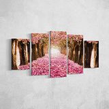 Homemania Wandfoto, boom 5, natuur en landschappen per woonkamer, meerkleurig, 100 x 3 x 60 cm, HM205PKNV-60, polyester, hout