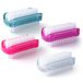 Lot de 4 brosse à ongles double face, brosse à ongle pour les mains, brosse ongle en plastique pour nettoyage des ongles et mains