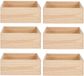 Giftdecor Home&styling boîte de rangement Prague - 6x - 46 x 31 x 14 cm - bois - aspect naturel - coffre de rangement