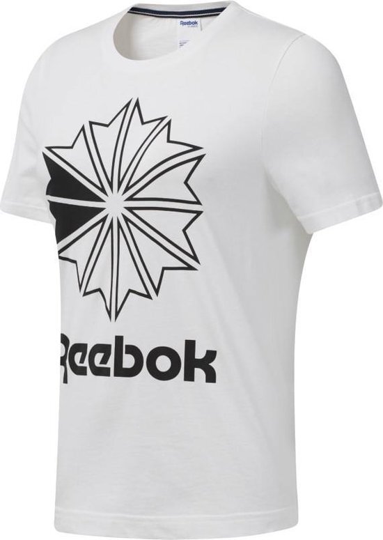 Reebok Classics Big Logo Graphic Tee Dames Sportshirt - White/Black - Maat Lâ€ƒ