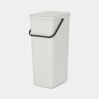 Brabantia Sort & Go 40L Rectangular Plastic Light Grey Waste Bin