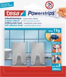 Tesa Powerstrips Haken - 2x - Metaal - Small – Verwijderbaar