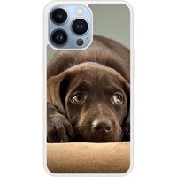 iPhone 13 Pro Chiot marron bedrukt siliconen hoesje