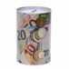 Tirelire billets et pièces - 10 x 15 cm - métal/boîte de conserve