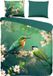 Pure dekbedovertrek bloemen en vogels - 2 persoons 200x200/220 cm - Groen - Microvezel