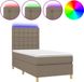 vidaXL Boxspringbed met matras en LED-verlichting, taupe, 90x190 cm, gestoffeerd
