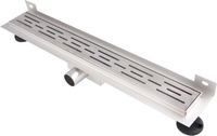 Brauer Douchegoot met opstaande rand 100x7cm RVS