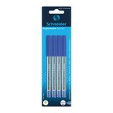Schneider Tops 505 Schreibgeräte Balpen, met dop, blauw (Blister Pack van 4