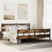 Prolenta Maison Exclusive - Metalen bed zonder matras, gerookt eikenhout, 180x200 cm