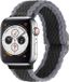 Strap-it Gevlochten / Geweven bandje - Geschikt voor Apple Watch Series 1/2/3/4/5/6/7/8/9/10/11/SE/SE2/SE3 - Zwart/grijs - Braided verstelbaar iWatch bandje maat: 38 / 40 / 41 / 42mm