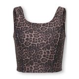 ONLY PLAY GIRLS sporttop met panterprint - bruin