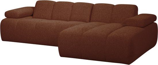 WOOOD Mojo Chaise Longue Bank Rechts - Bouclé - Roest Bruin Melange