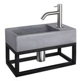 Differnz Fonteinset Force Rechthoek 40x22x23.5cm Beton Donkergrijs