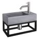 Differnz Fonteinset Force Rechthoek 40x22x23.5cm Beton Donkergrijs