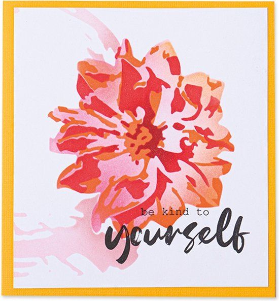 Sizzix Layered stencil painted flower