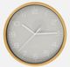 Merkloos / Sans marque Premium Quartz Wandklok - Bruin met grijze achtergrond - Ø 20 cm