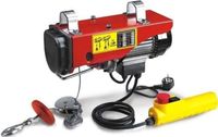 MECAFER Elektrische kettingtakel, draagvermogen 200 kg, inclusief afstandsbediening, P200, rood-geel design