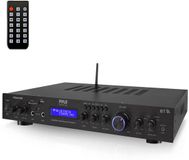 Pyle Bluetooth Audioversterker - 5-Kanaals Stereoversterker voor Home Cinema - Draadloos Streamen - MP3, USB, SD, AUX, FM - 200 Watt - LCD ID3 Display - Zwart
