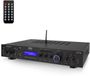 Pyle Bluetooth Audioversterker - 5-Kanaals Stereoversterker voor Home Cinema - Draadloos Streamen - MP3, USB, SD, AUX, FM - 200 Watt - LCD ID3 Display - Zwart