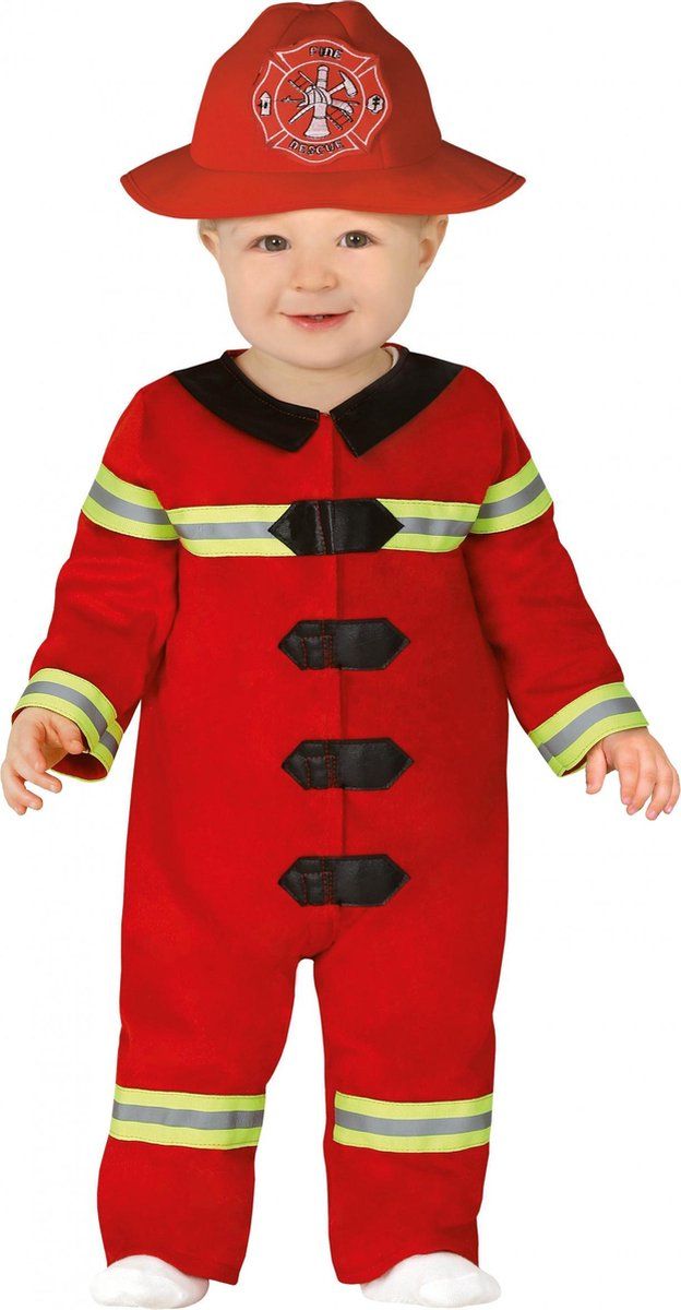 Guirca Kostuum Baby Brandweer Rood Polyester Mt 86/92