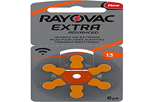 Rayovac Varta Extra Advanced Zink Air hoorapparaat-accu, in de grootte 13 stuks, frustratievrij, pack, met 60 batterijen, geschikt voor gehoorapparaten, hoorhulp, hoorversterker, oranje