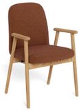 Giga Living Eetkamerstoel Ellen Met Armleuning Basel Terracotta Set van 2