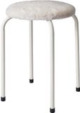 Home & Styling Bijzet krukje Furry white