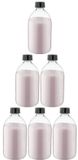 Claudius Cosmetics B.V. Scrubzout Rozen 650 gram - Fles met zwarte dop - set van 6 stuks - Hydraterende Lichaamsscrub
