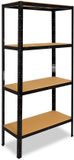 Shelfplaza BLACK metalen stellingkast - 180x50x40 cm - zwart - 4 planken