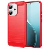 Oppo Coque pour Oppo Reno 14 / 14 F / 14 FS 5G - housse etui silicone gel carbone + verre trempe - ROUGE