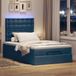 Prolenta Maison Exclusive - Ottomaans bedframe met matras, blauw, 120x200 cm, textiel