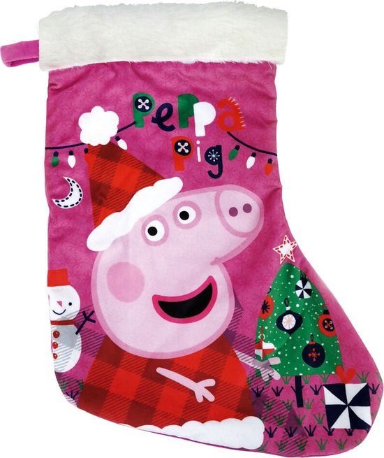 Peppa Pig Kerstsok Cosy corner - 42 cm - Roze