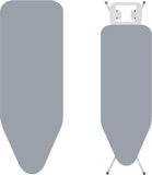 Brasq Strijkplankhoes IBC Strijkplankovertrek Grijs - Complete Set - 123 x 46 CM - Hoogwaardig Katoen - Universeel