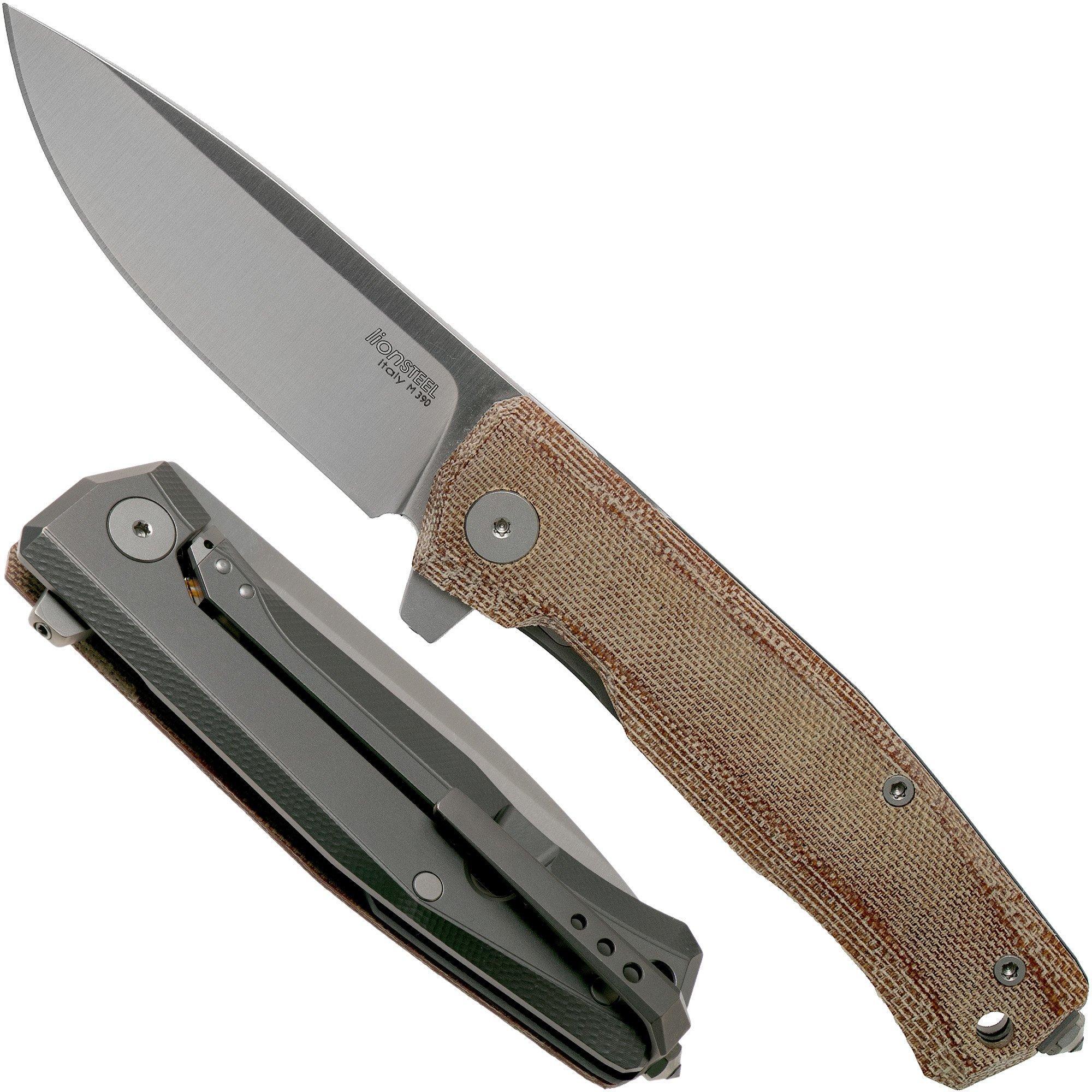 Lion Steel Myto MT01-CVN Natural Canvas Micarta zakmes, Molletta design