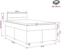 vidaXL Boxspringbed met matras, zwart, 120 x 190 cm, gestoffeerd